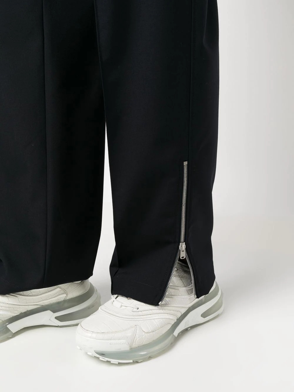 elasticated-waist straight-leg trousers - 5