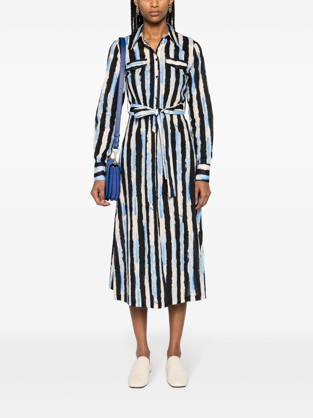 Assente striped cotton shirtdress - 2