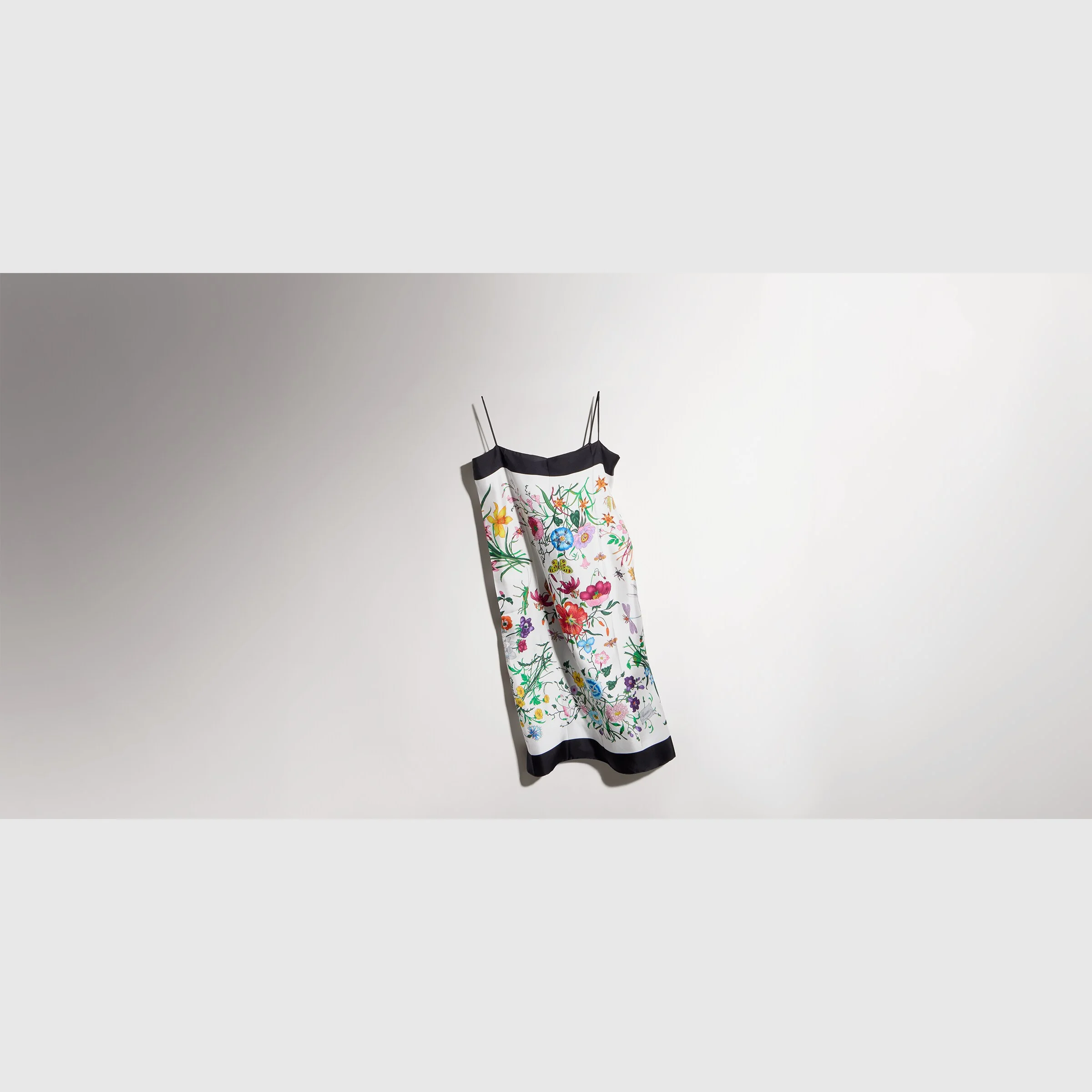 Printed silk twill dress - 1