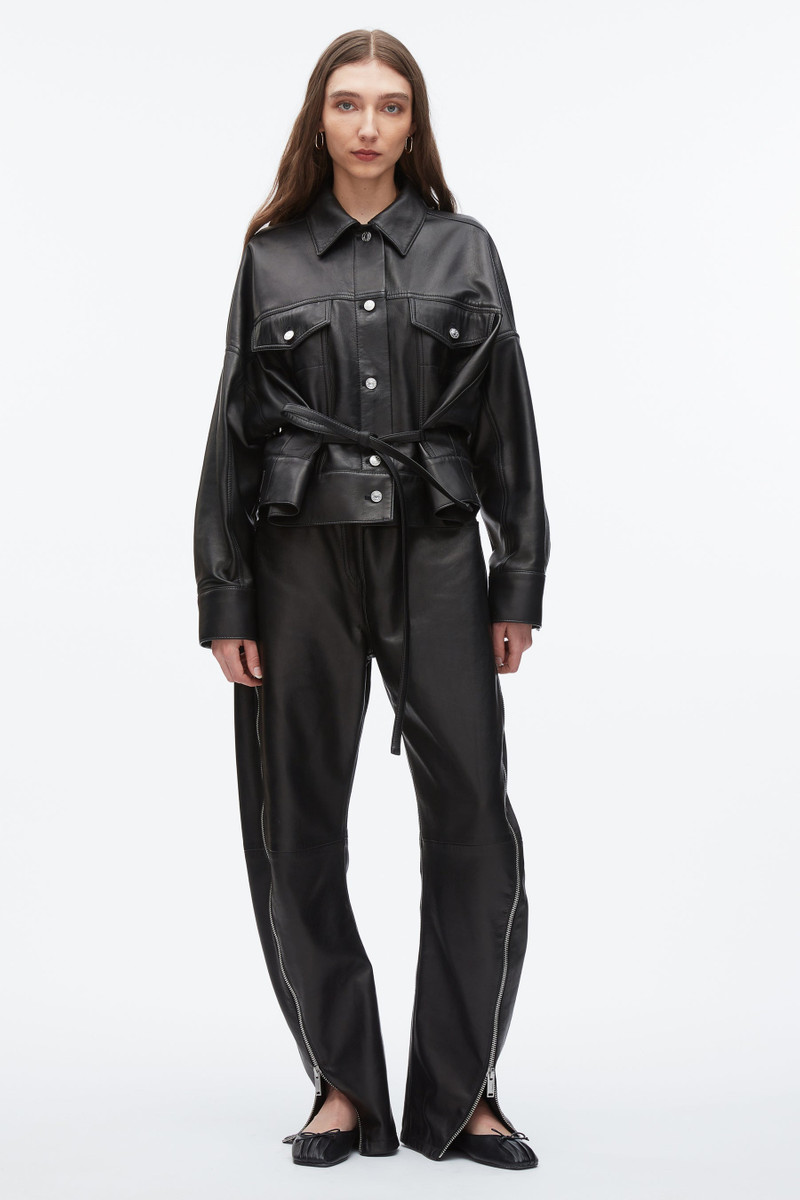 Leather Boxy Jacket 1