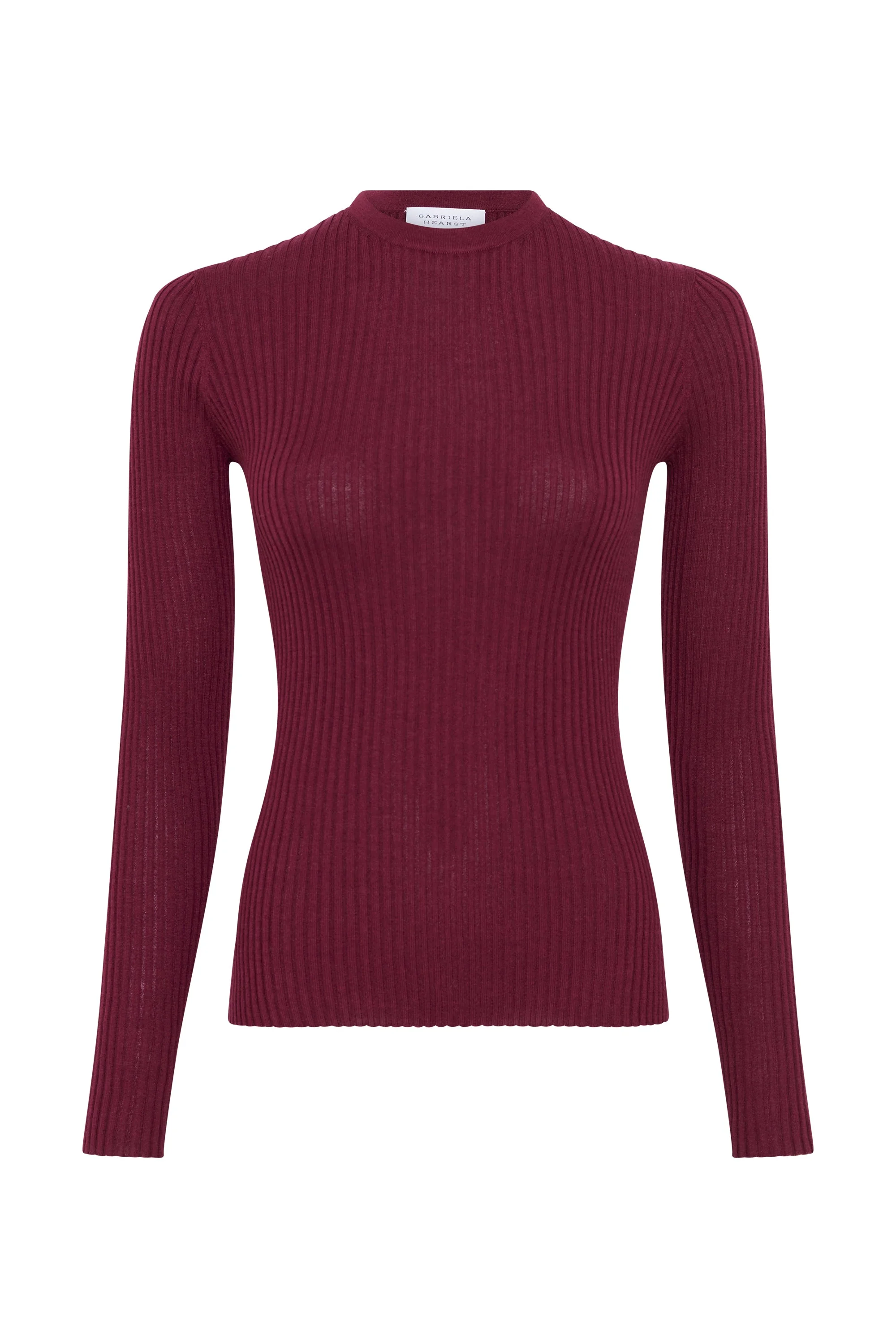 Browning Knit Sweater in Bordeaux Cashmere Silk - 1