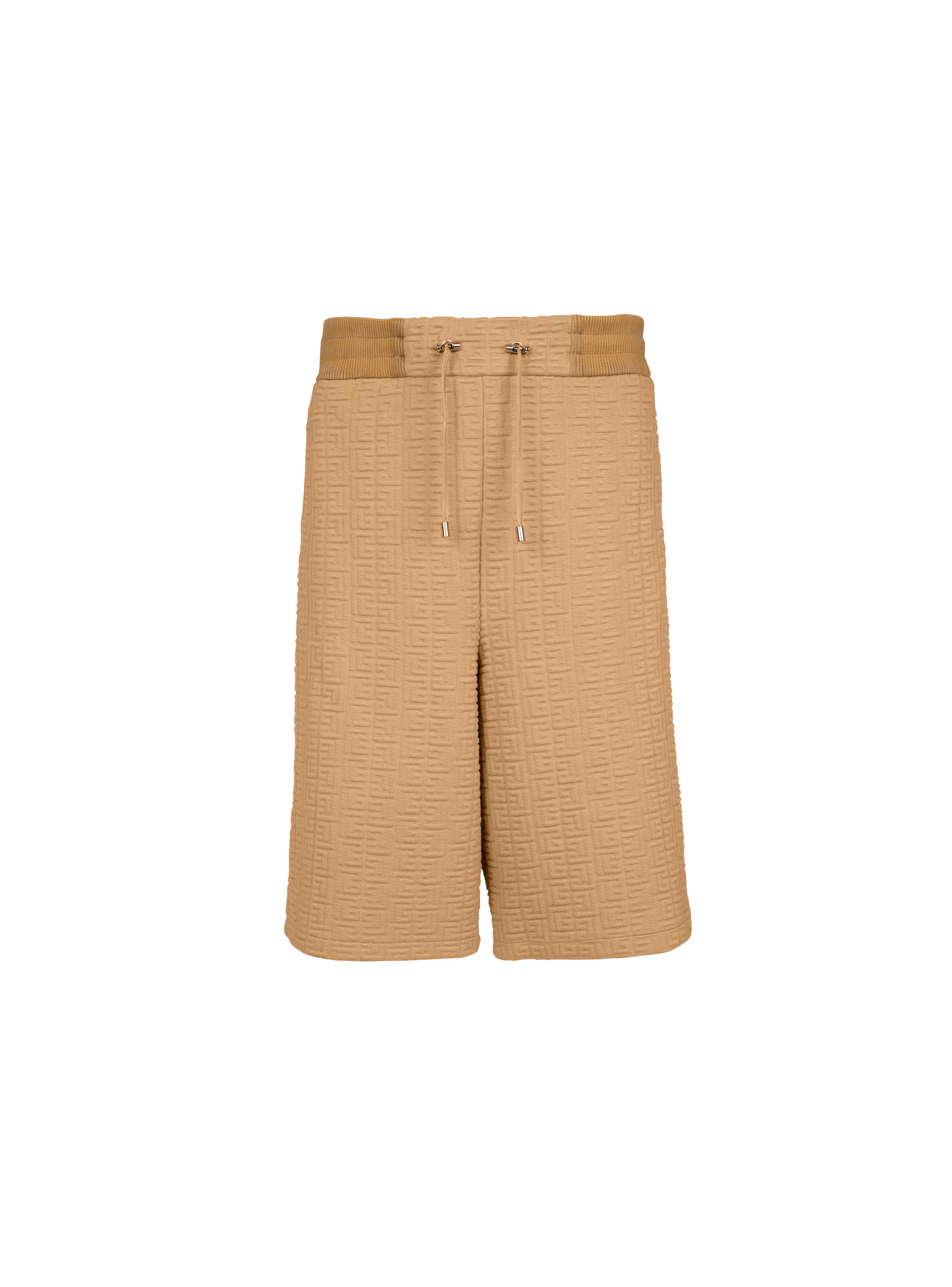Bermuda shorts with embossed Balmain monogram - 1