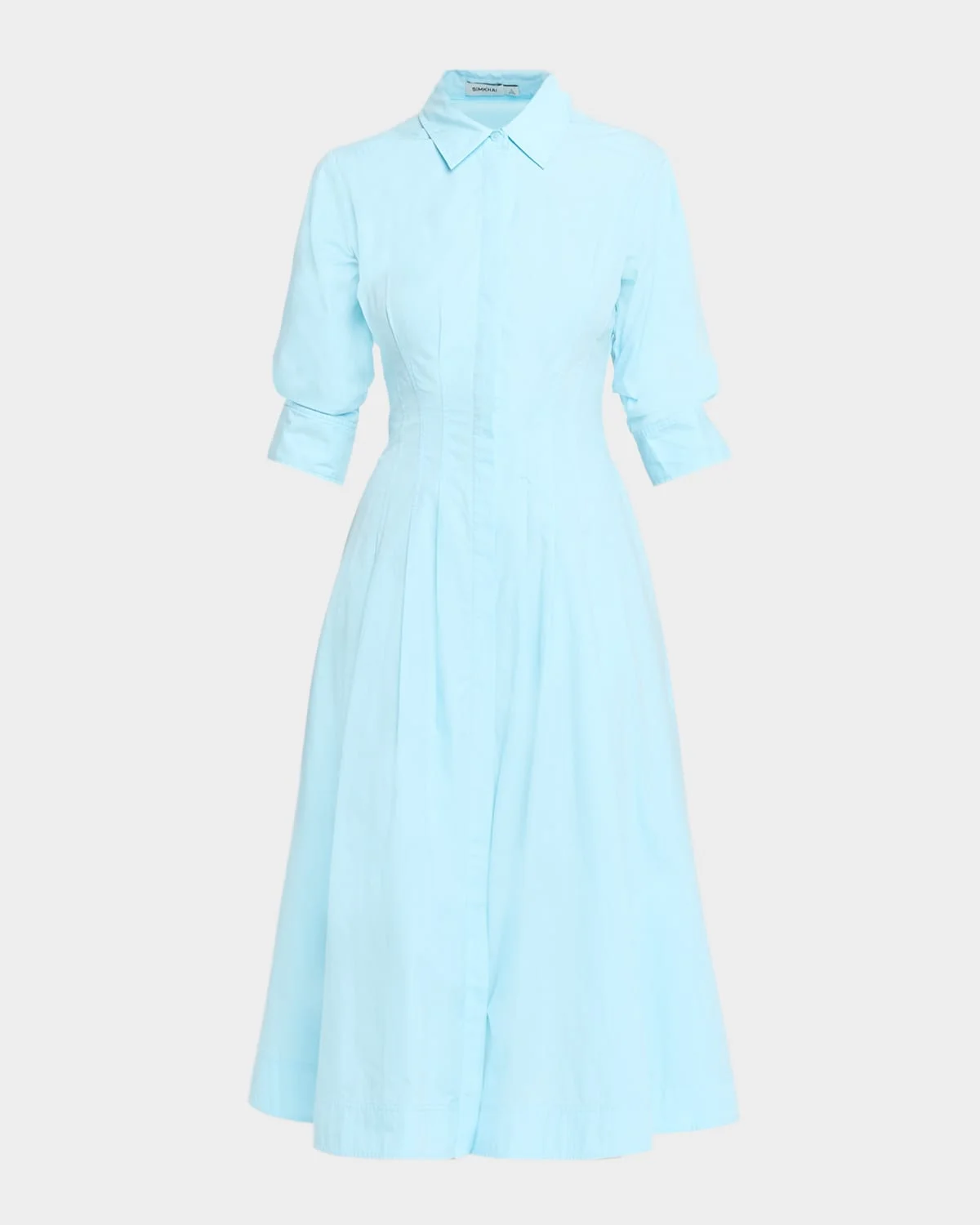 Jazz Pintuck Midi Shirtdress - 1