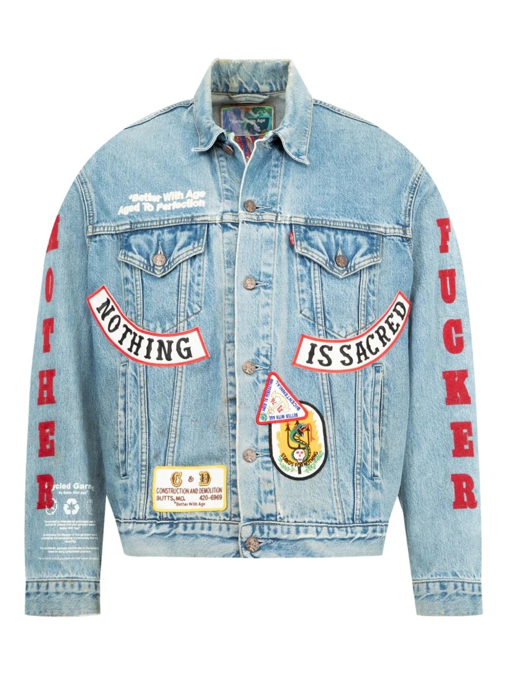 Clark patchwork denim jacket - 1