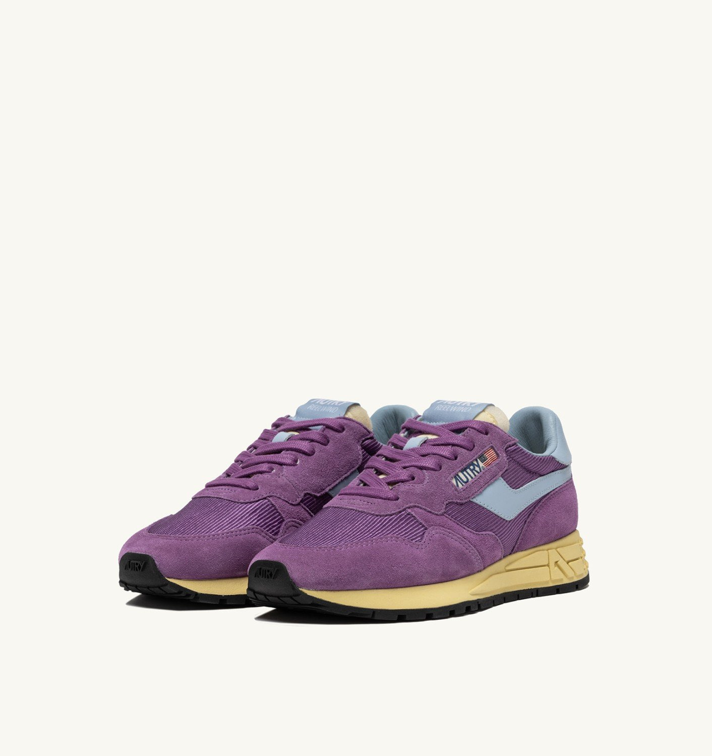 REELWIND LOW SNEAKERS IN PURPLE AND CELESTIAL BLUE SUEDE AND MESH - 2