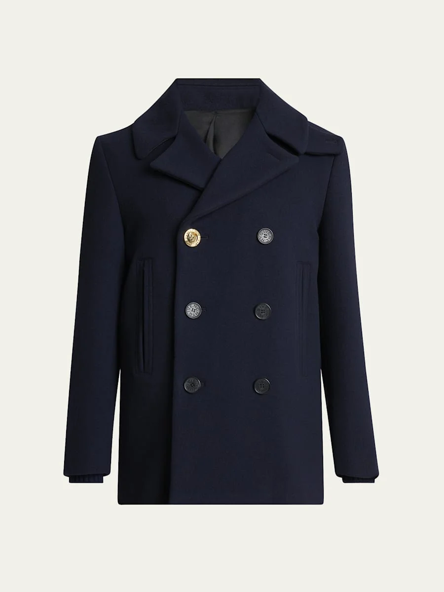 Men's Double-Face Wool Peacoat - 1