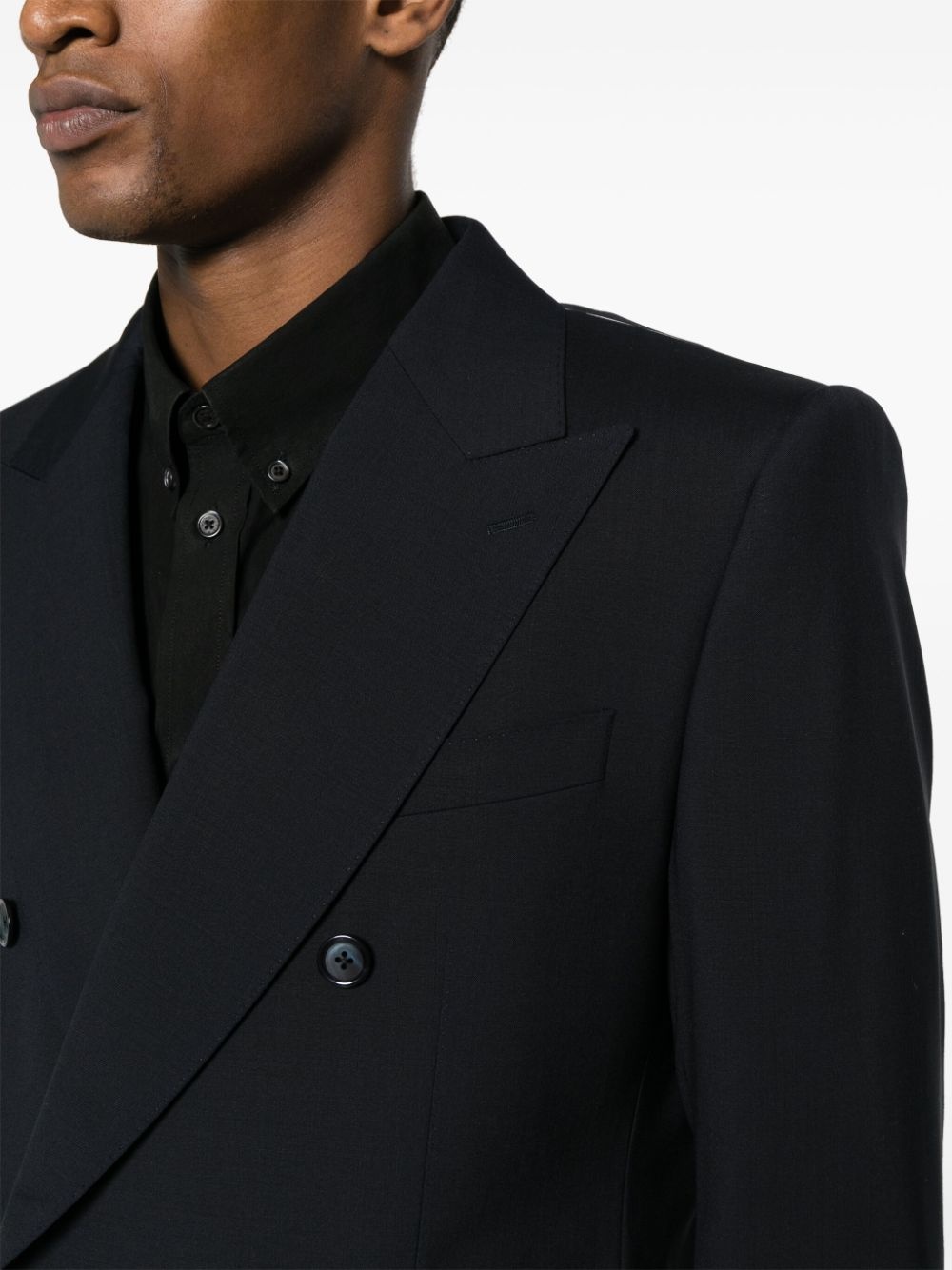 double-breasted wool suit - 5