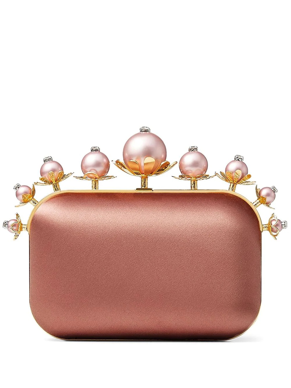 Cloud floral-crown clutch bag - 1