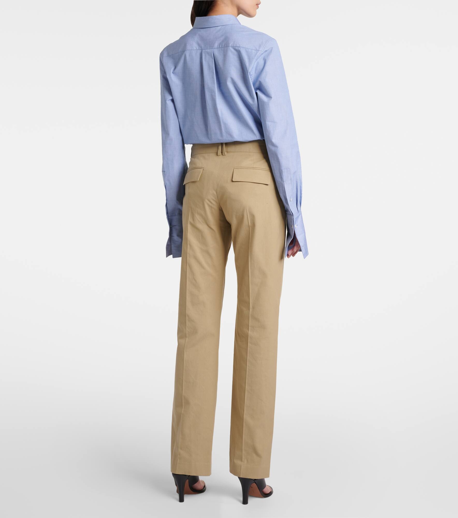 Selvie cotton straight pants - 3