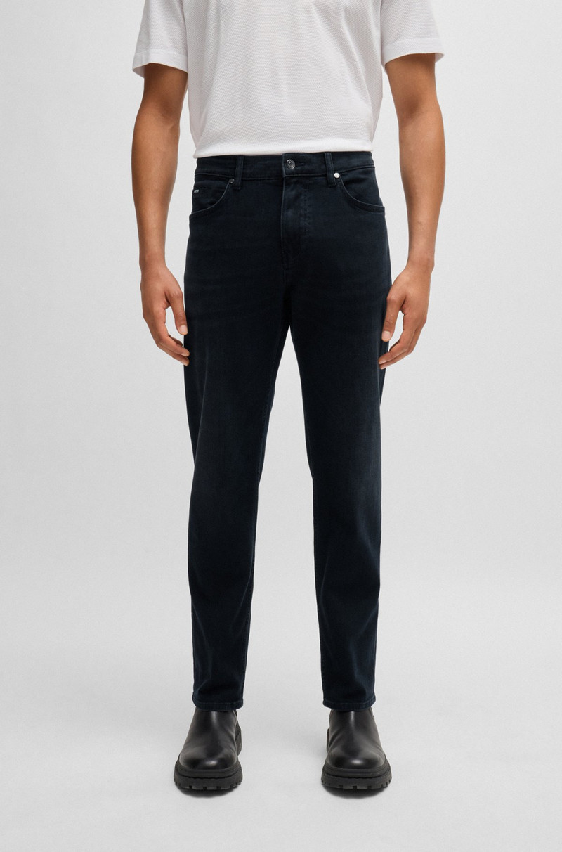 REGULAR-FIT JEANS IN BLUE-BLACK SUPER-SOFT DENIM 2