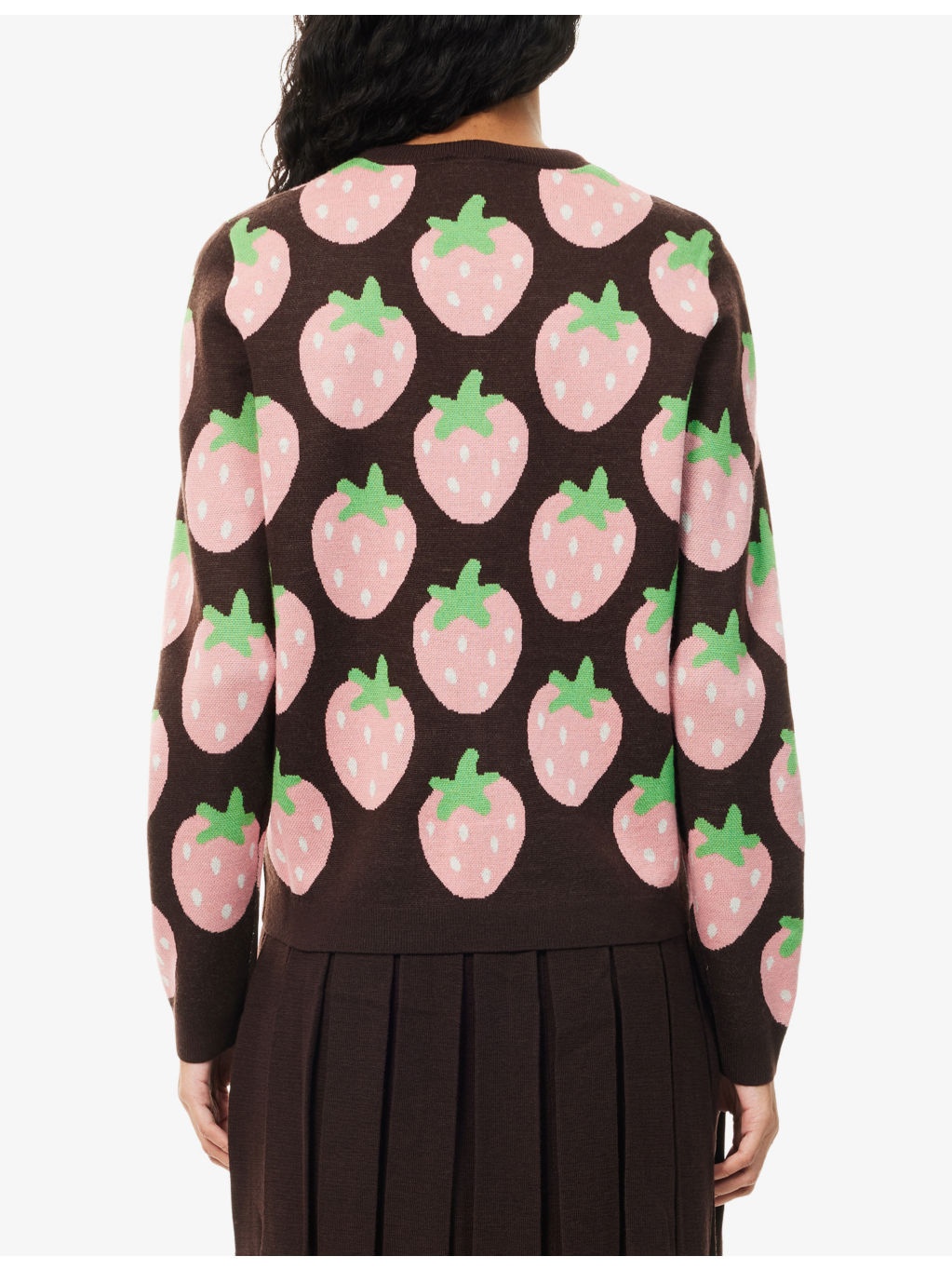 Eddie Strawberry Merino-Wool Knitted Cardigan - 4