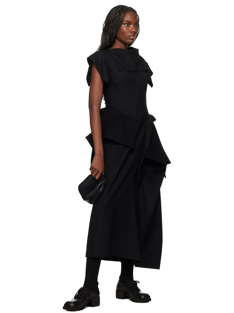 Black Asymmetry Sleeveless Dress 4