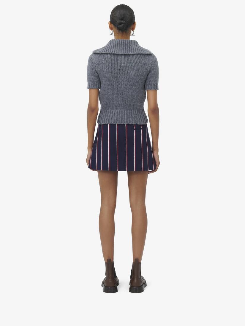 College Stripe Mini Skirt - 4