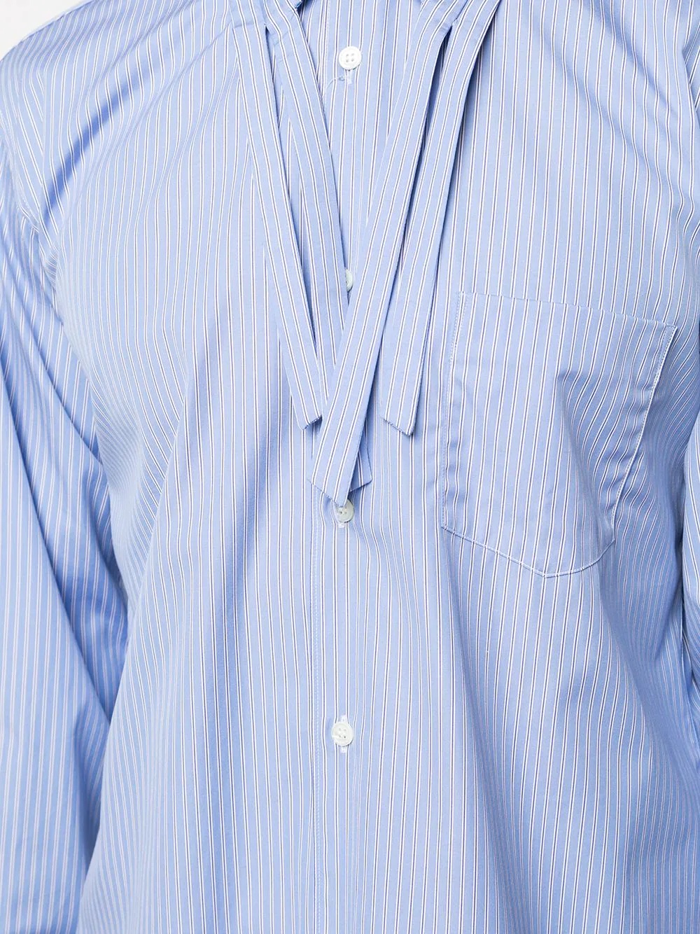 strap-detail striped shirt - 5