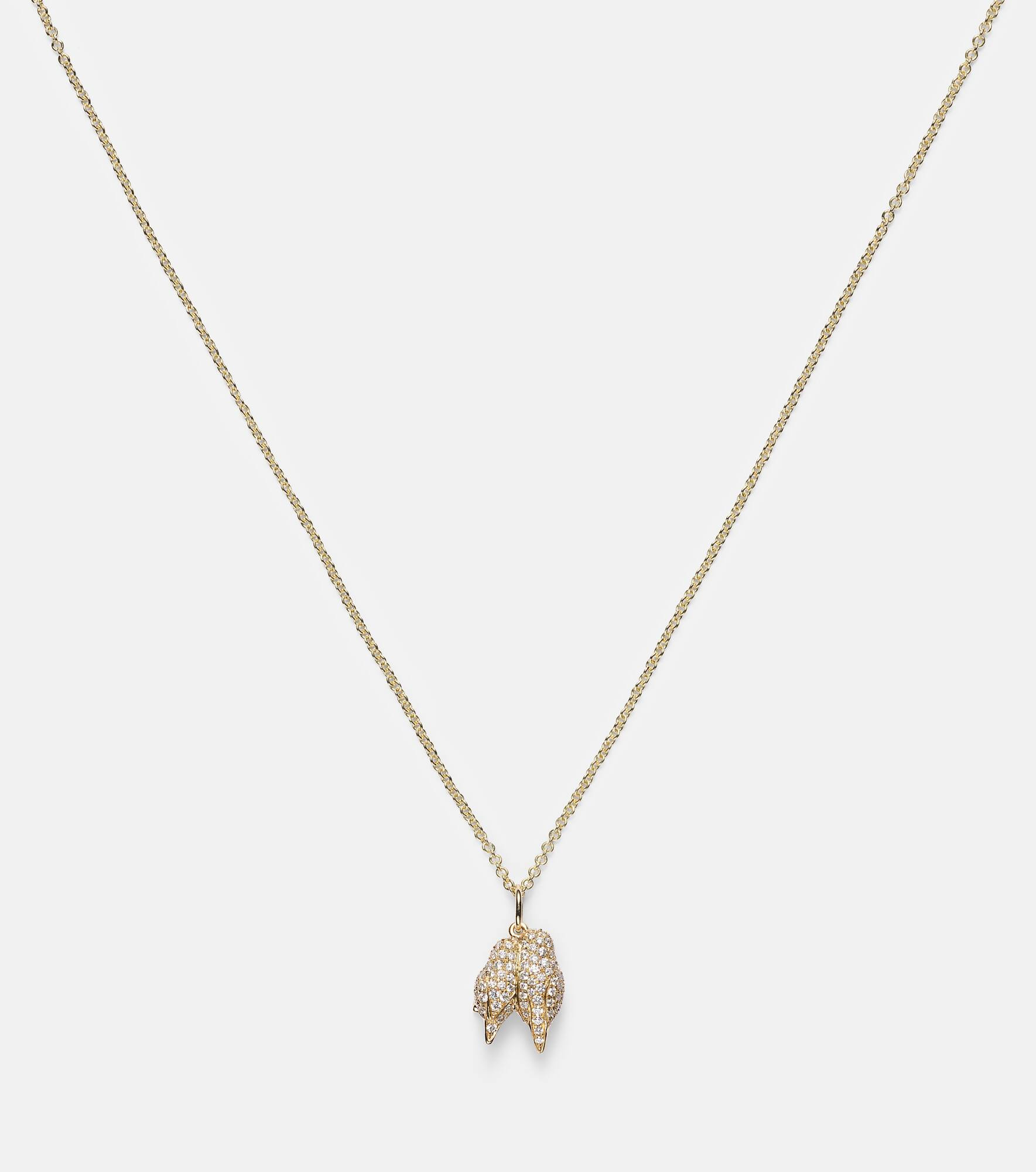 Lovebirds 14kt gold necklace with diamonds - 7