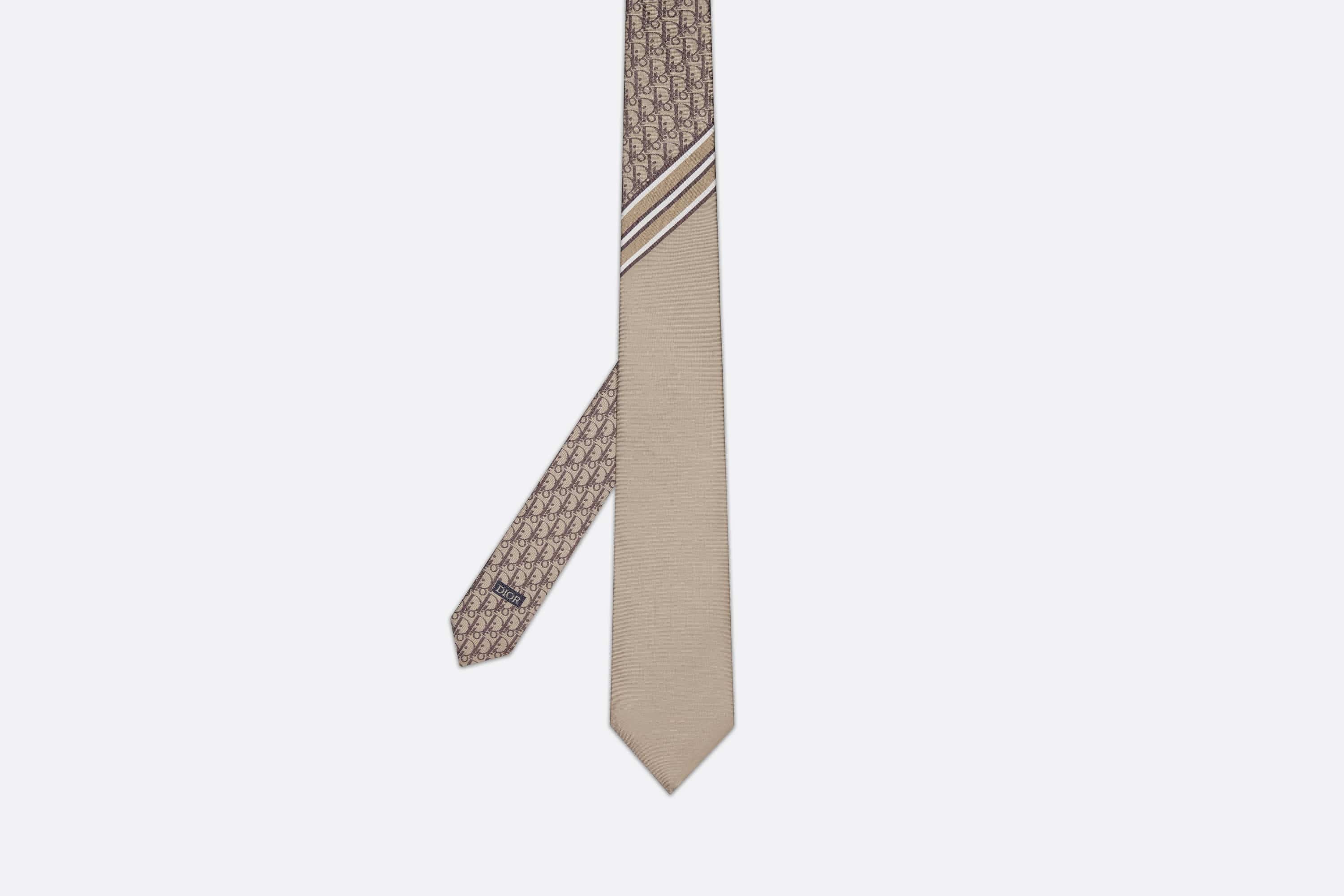 Striped Dior Oblique Tie - 5