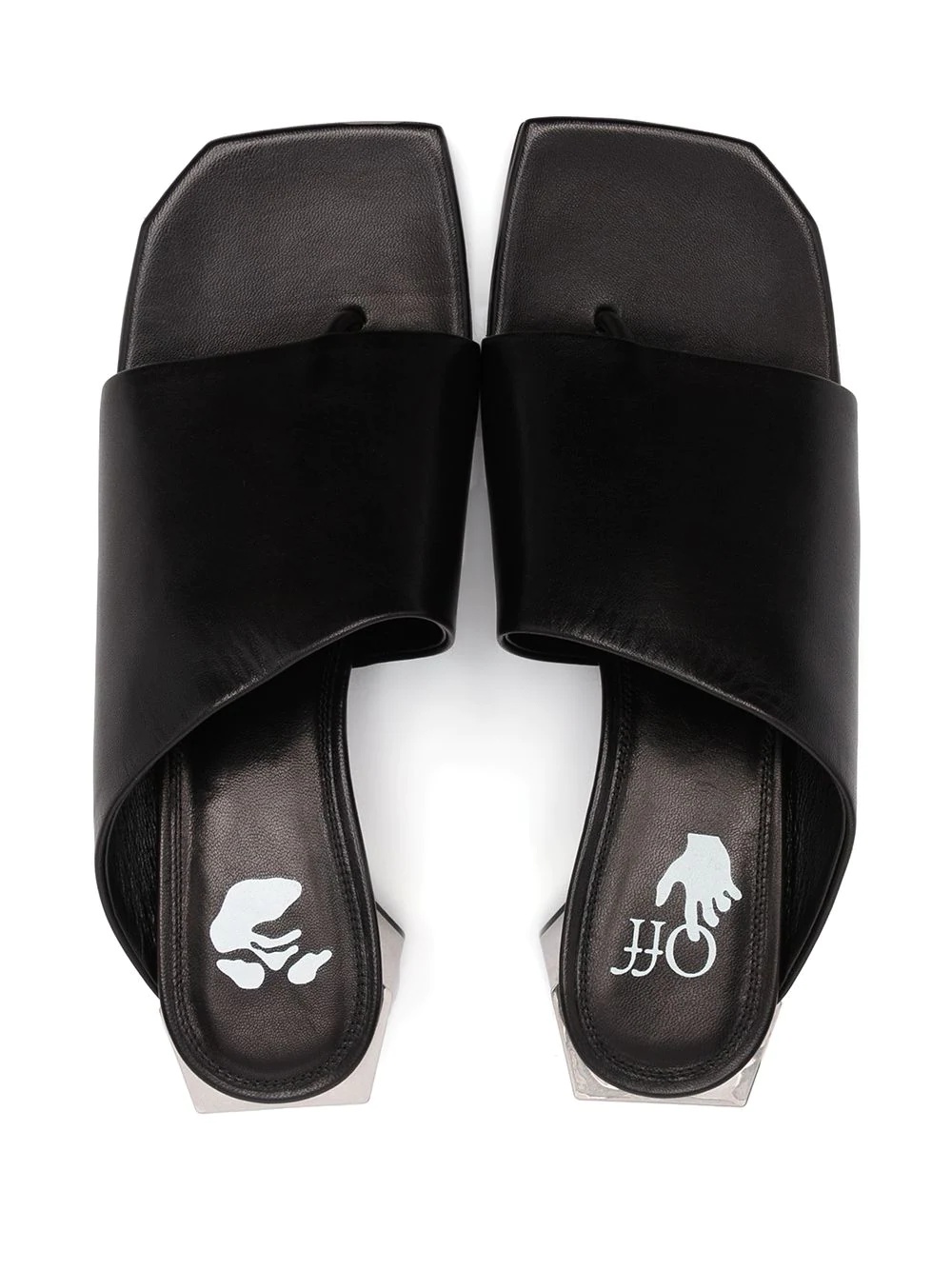 Hexnut chunky-heel 55mm mules - 4