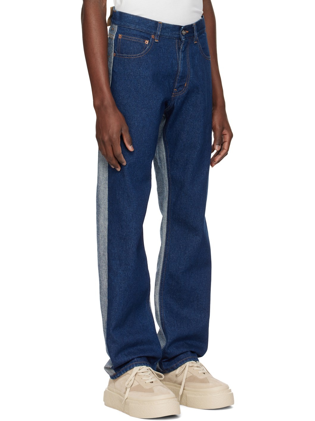 Navy Five Pocket Jeans - 2