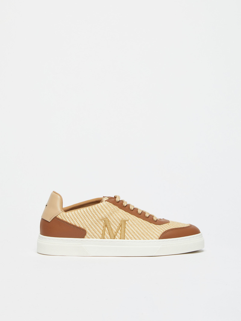TABA Straw and leather sneakers 1