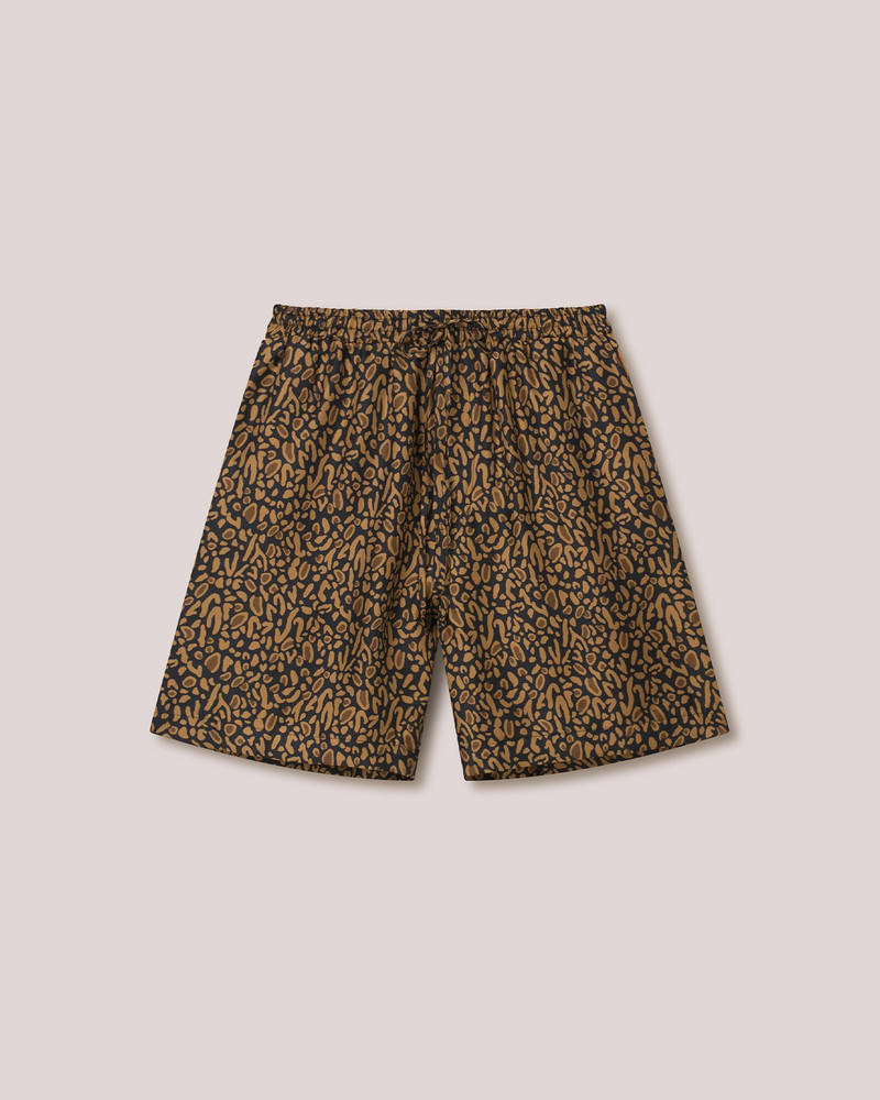 DOXXI - Twill silk shorts - Brown Ocelot 1