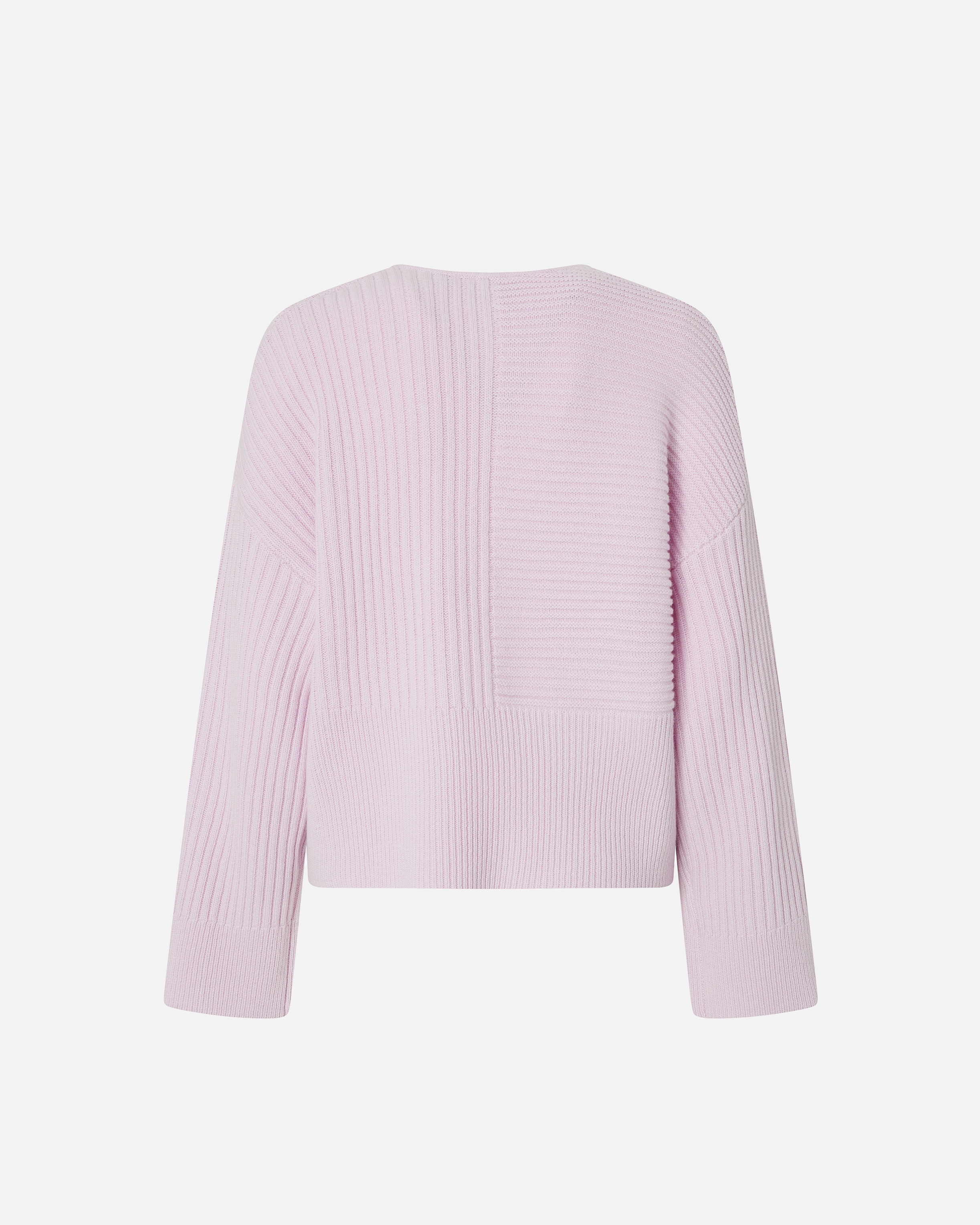 WOOL AND CASHMERE V-NECK RIBBED SWEATER - 6