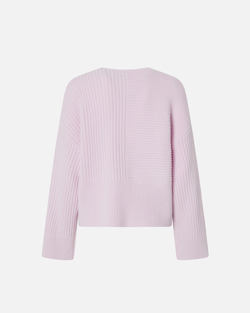 WOOL AND CASHMERE V-NECK RIBBED SWEATER 6