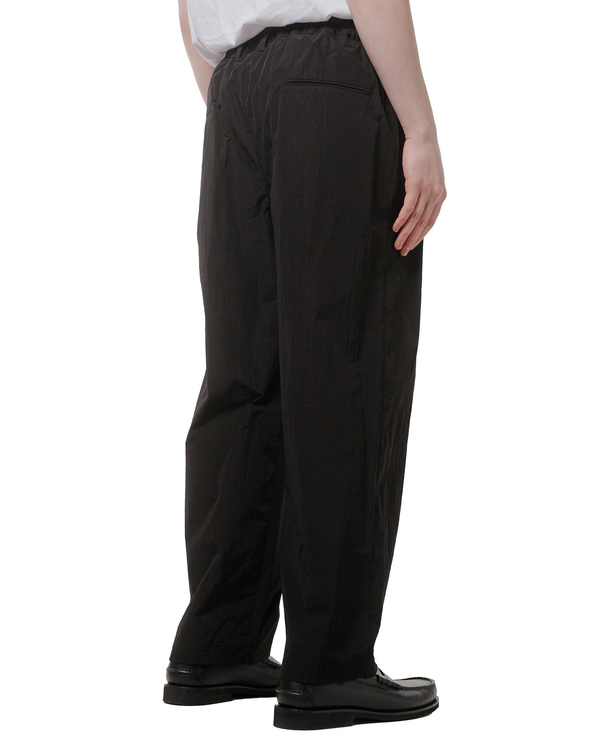 ssstein Wide Easy Trousers Nylon Black | REVERSIBLE