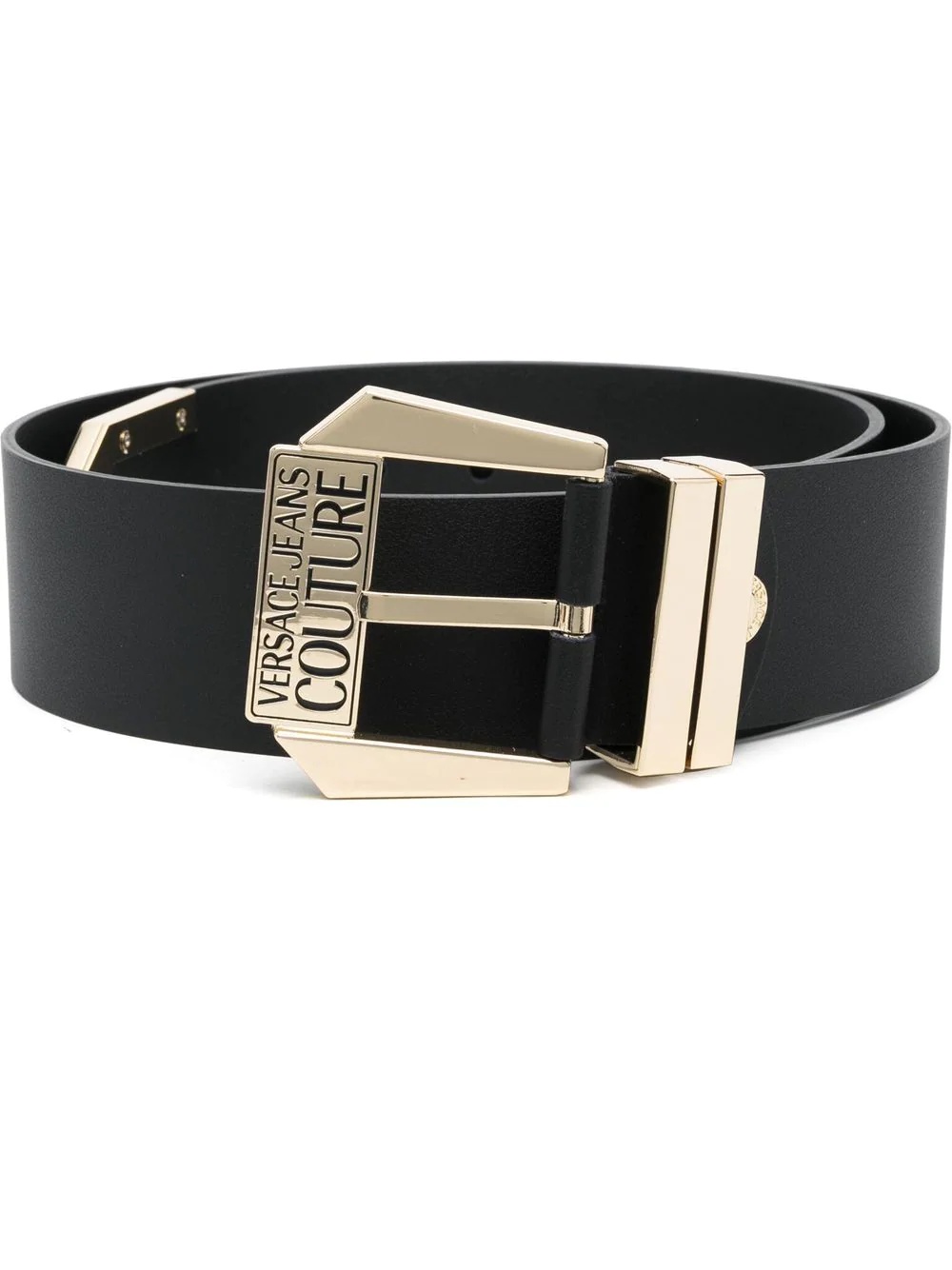 engraved-logo buckle belt - 1