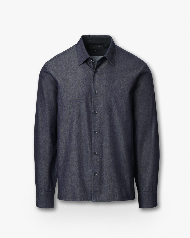 Dalton Japanese Denim Shirt Authentic Rigid in Raw Indigo 1
