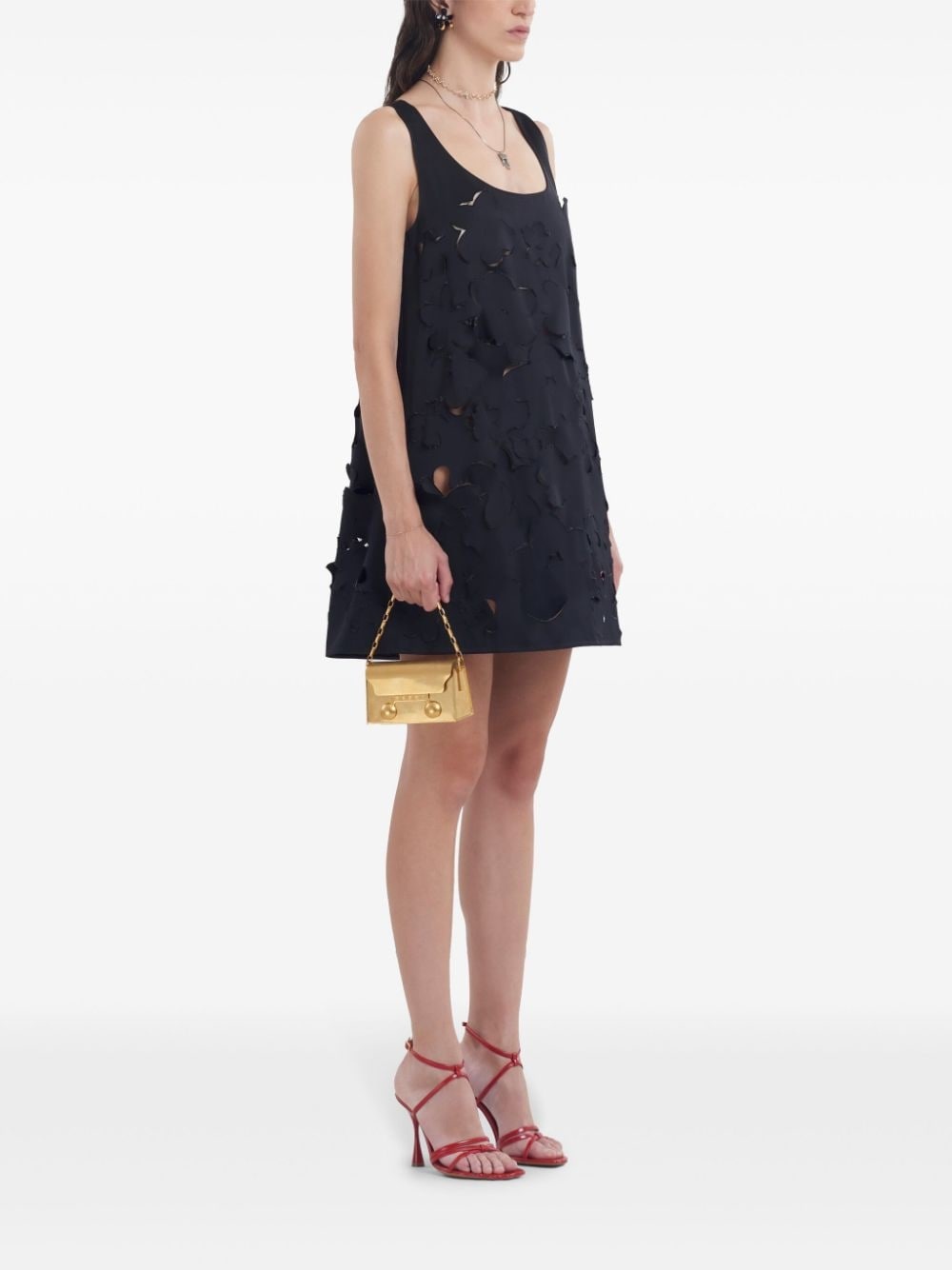 textured-finish mini dress - 2