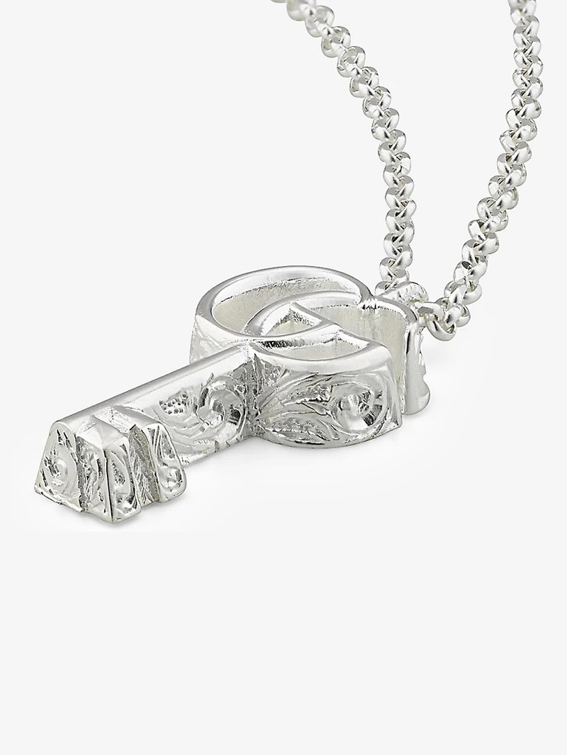 GUCCI Silver Double G and Pendant Necklace outlook