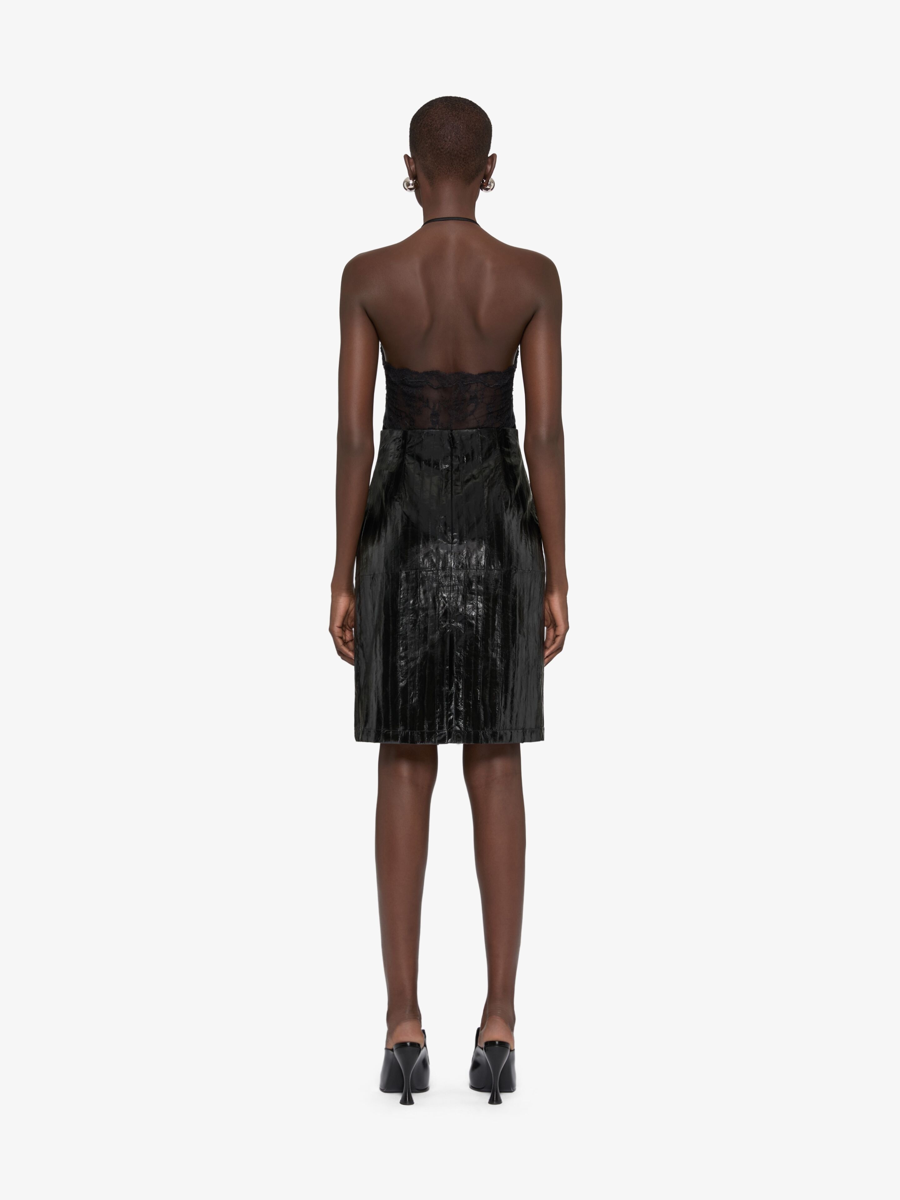 BODYSUIT IN CHANDELIER LACE AND JERSEY - 3