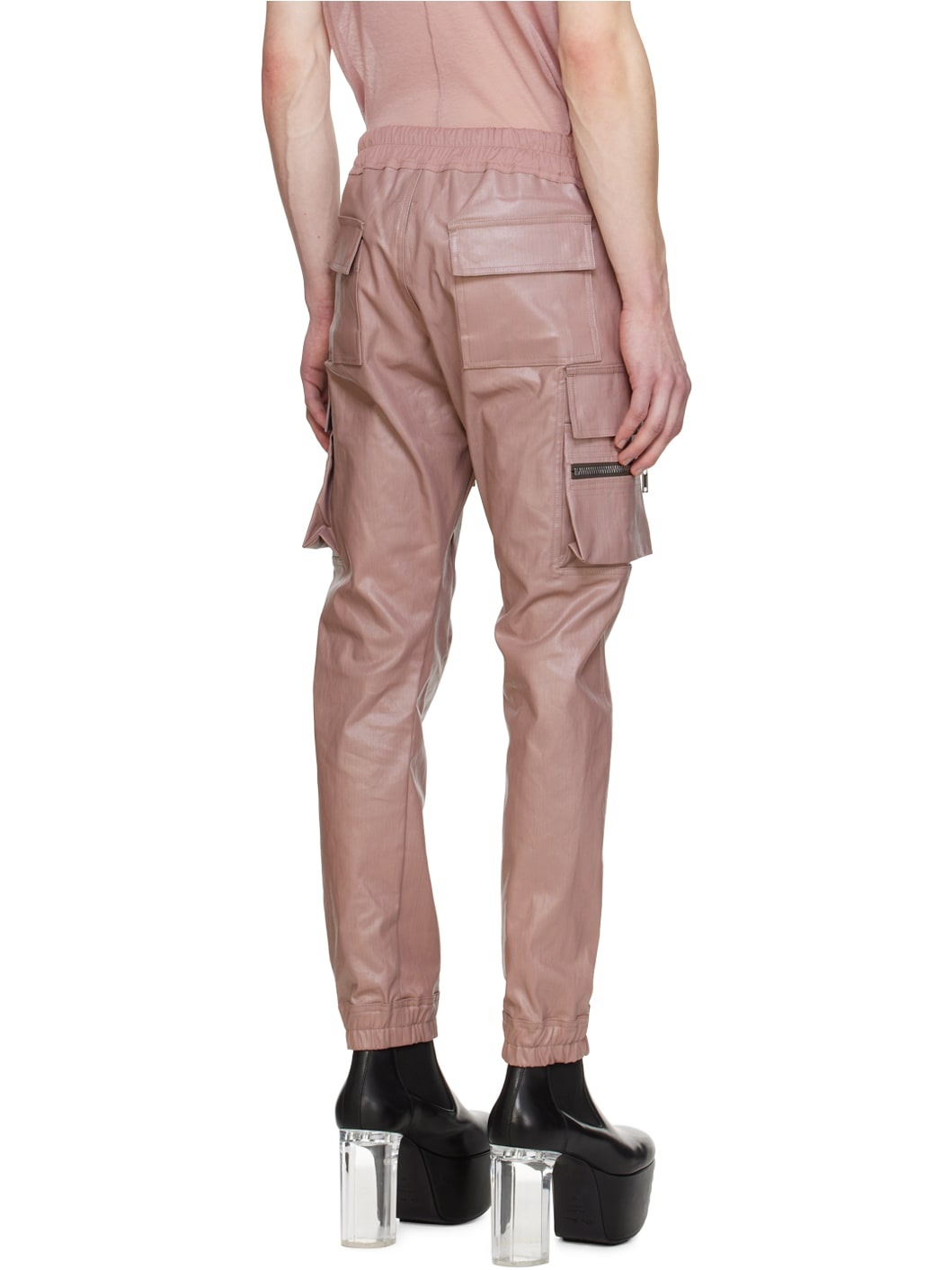 Pink Mastodon Denim Cargo Pants - 3