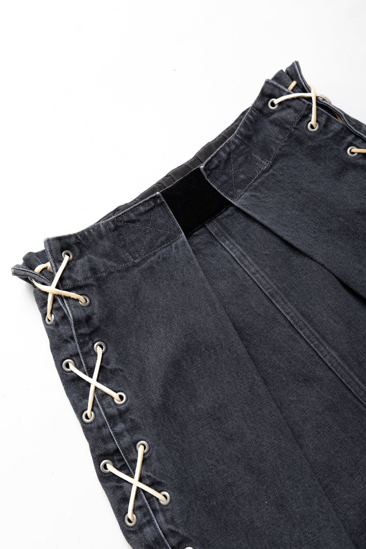14oz Black Denim EASY RANCH GO Shorts - Faded Black - 6