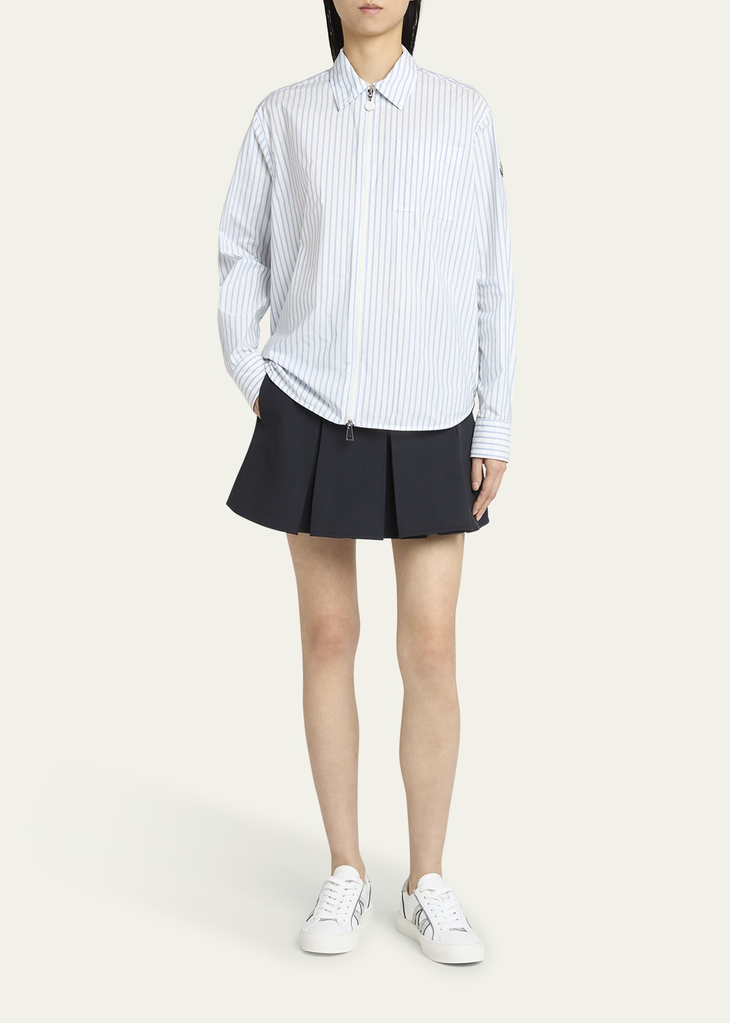 Stripe Long-Sleeve Zip Shirt - 2