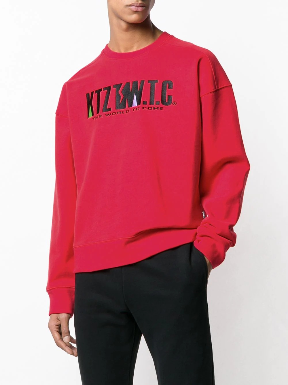 mountain letter embroidered sweatshirt - 4