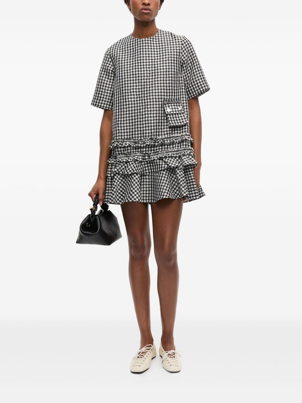 gingham-print dress - 2