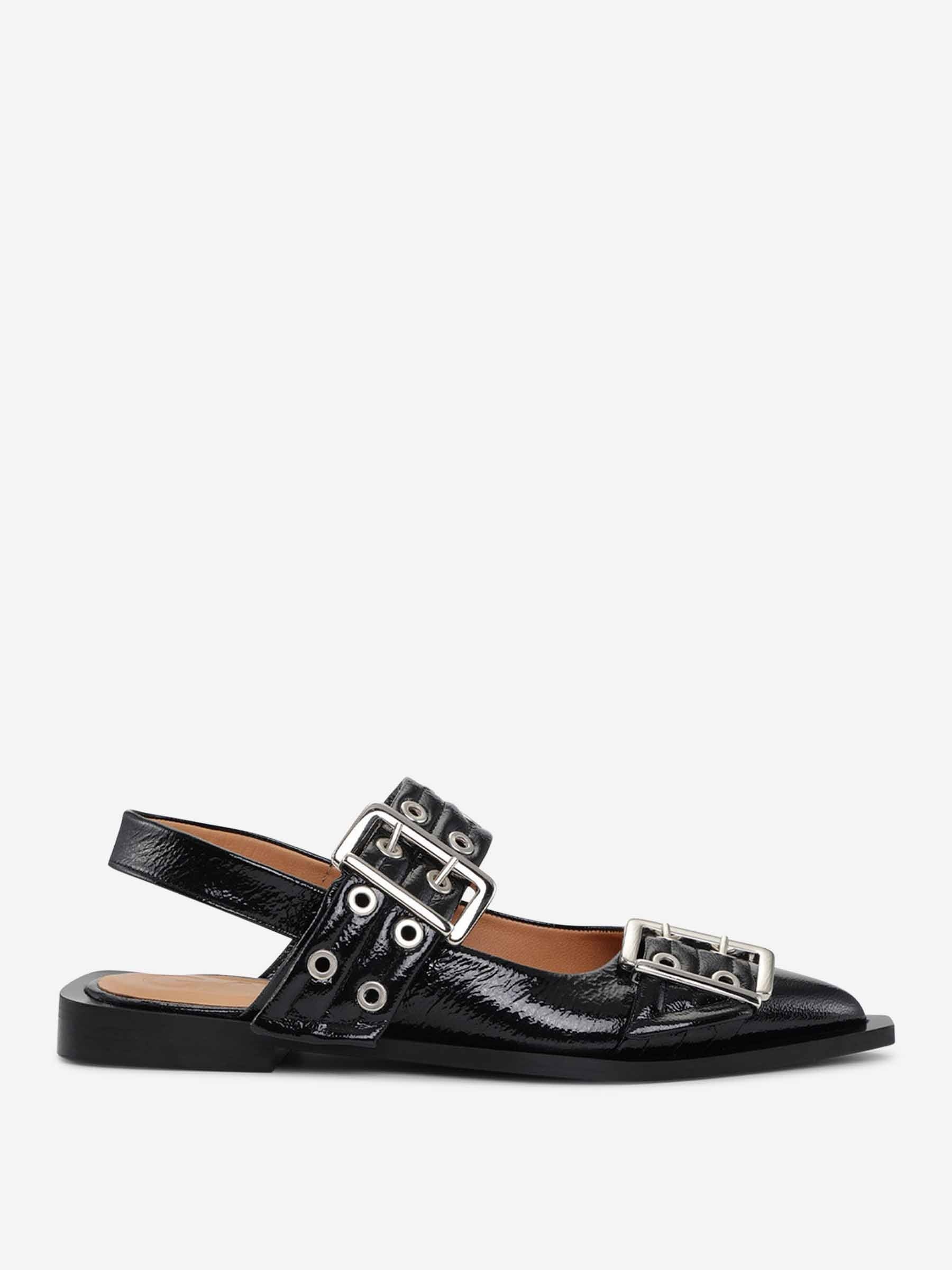 FEMININE BUCKLE BALLET FLATS - 1