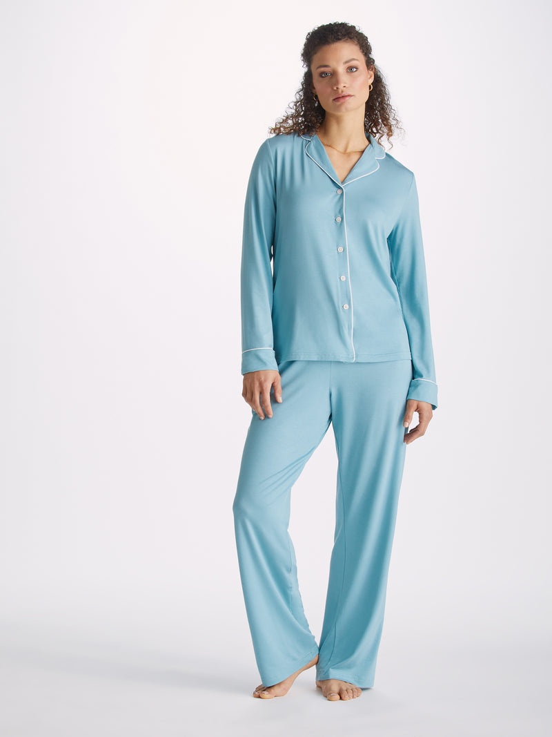 Women's Pyjamas Lara Micro Modal Stretch Soft Aqua - 2