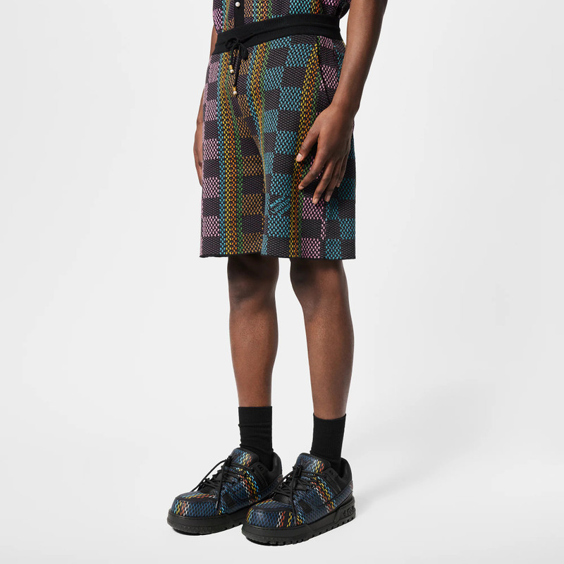 Damier Cotton Knit Shorts 2