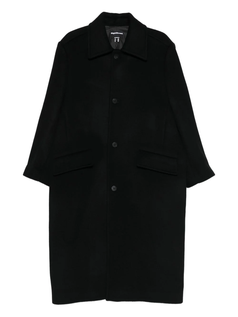 button flap-pocket coat - 1