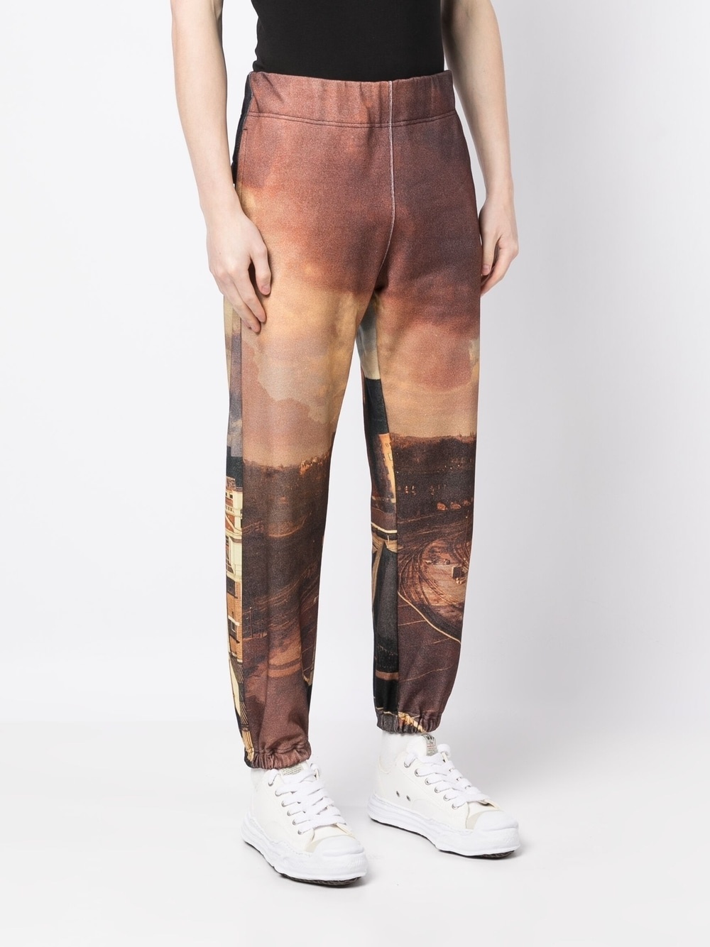 all-over city print track pants - 3