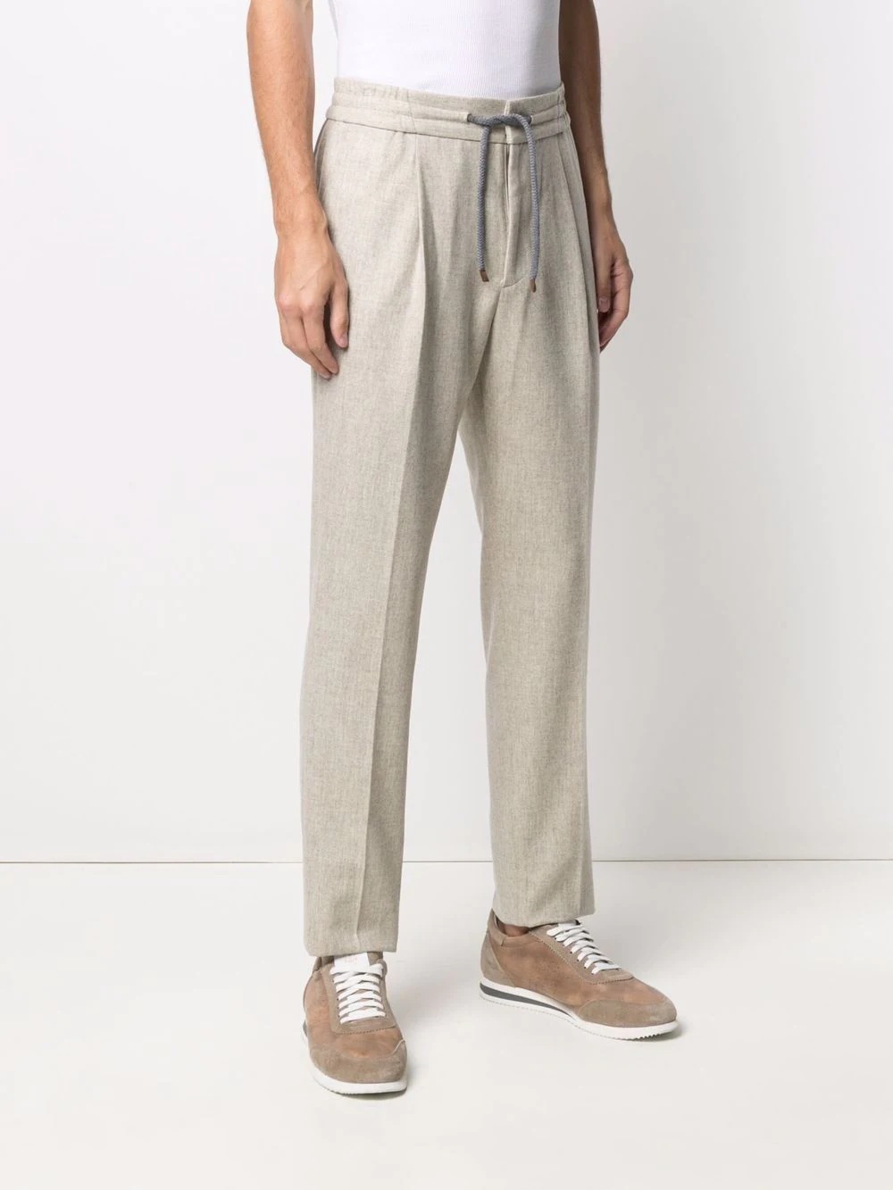 pleated drawstring trousers - 3