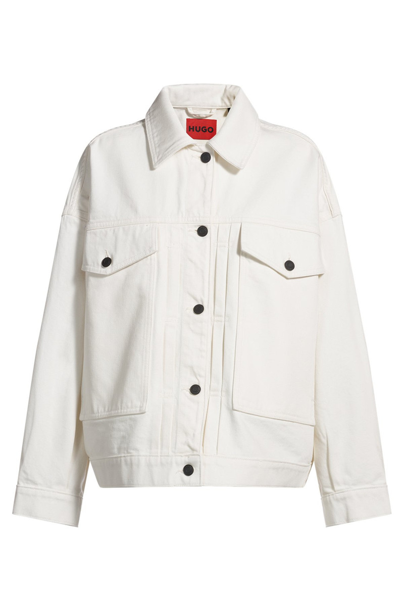 OVERSIZE-FIT JACKET IN WHITE RIGID DENIM 1