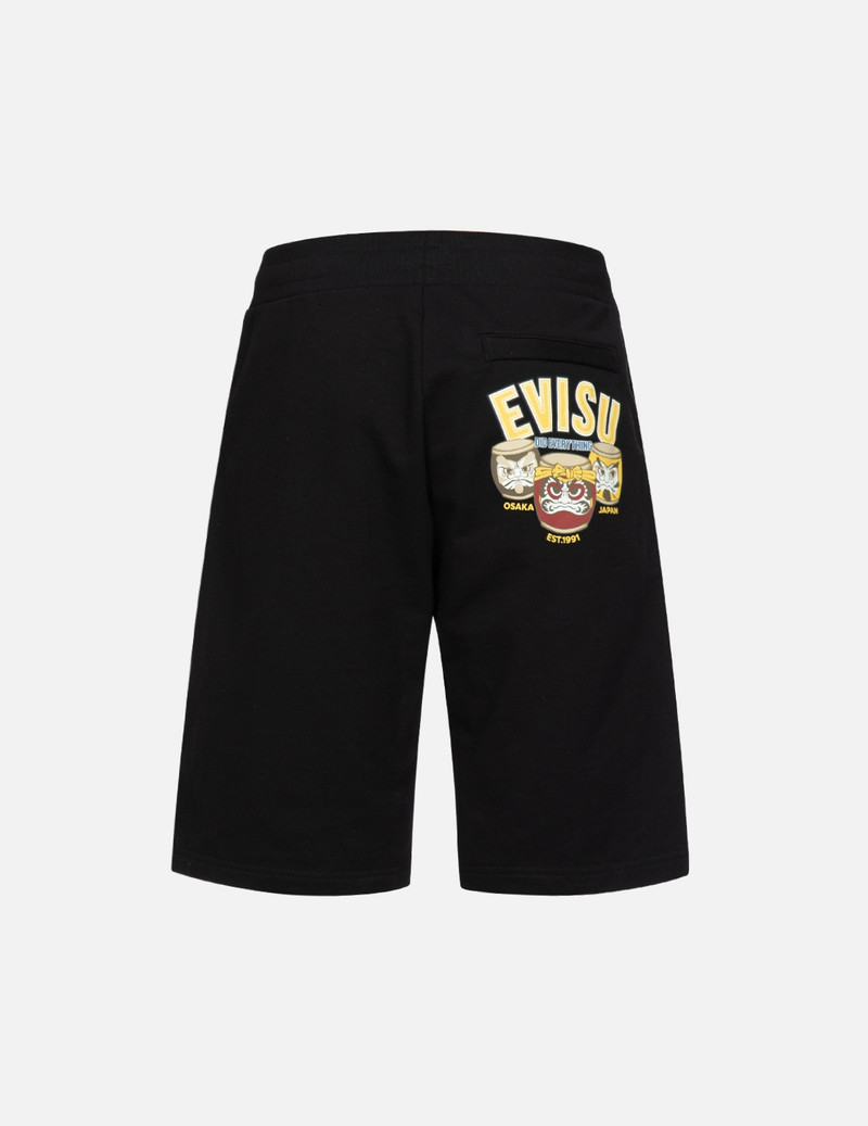 EVISU TAIKO DARUMA PRINT SWEAT SHORTS outlook