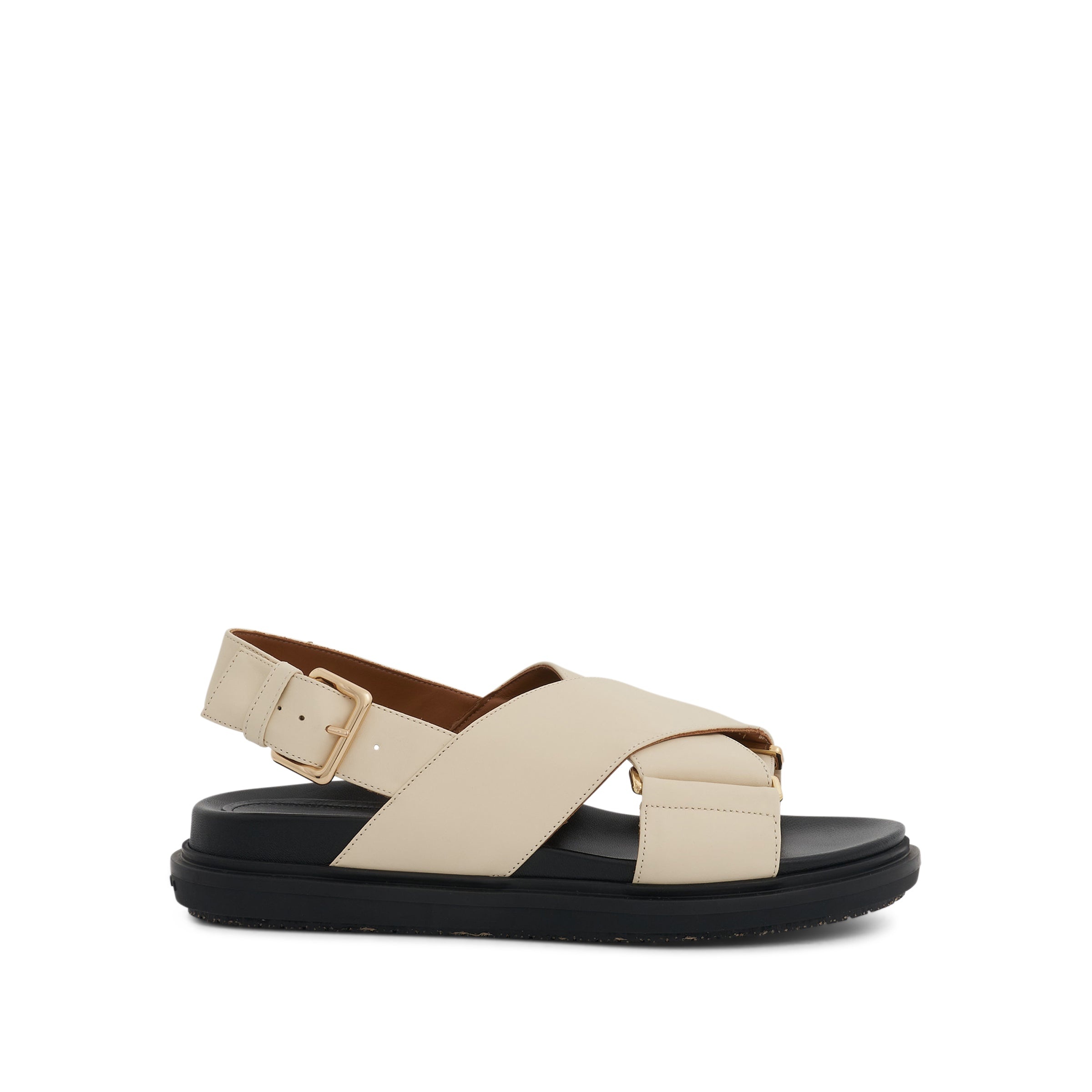Fussbett Criscross Sandal in Silk White - 1
