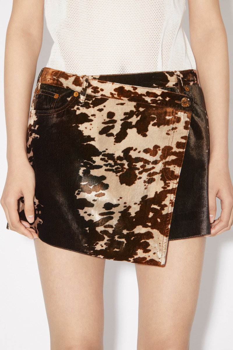 Cow print skirt - Dark brown 5