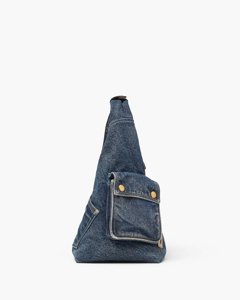 THE DENIM SUEDE CARGO SACK BAG 6