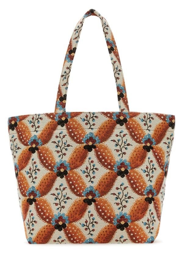 トートバッグ ETRO Embroidered Canvas Medium Soft Trotter Shopping Bag Etro Embroidered canvas medium Soft Trotter shopping bag