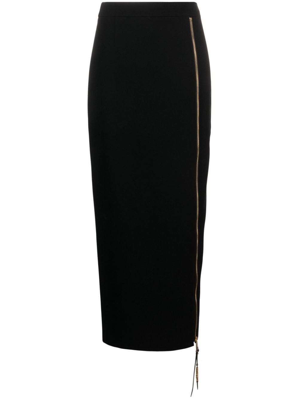 logo-lettering straight midi skirt - 1